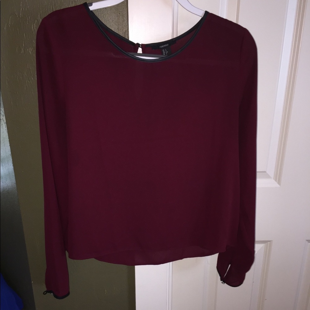 Forever 21 maroon top size L